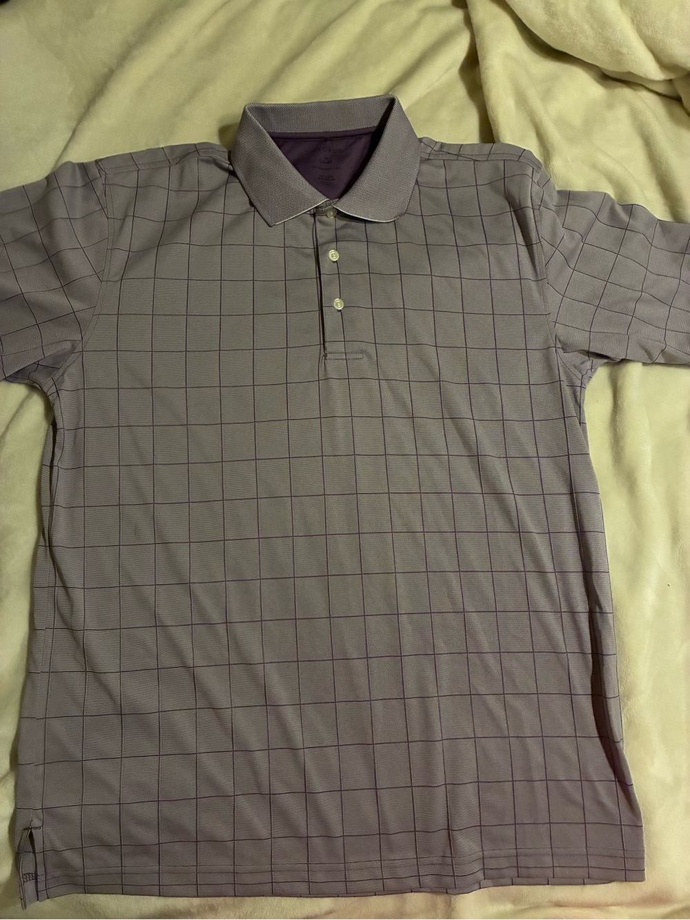 George Polo Mens Plaid Short Sleeve Performance Golf size Medium (38-40)
